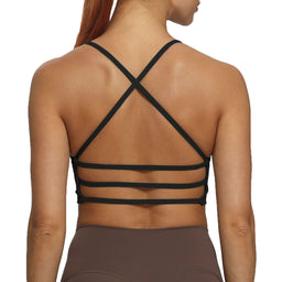 Aoxjox Women's Workout Sports Bras Fitness Backless Padded Taylor Scrunch Halter  Bra Yoga Crop Tank Top, Dandelion Brown, XX-Small : : Clothing,  Shoes & Accessories