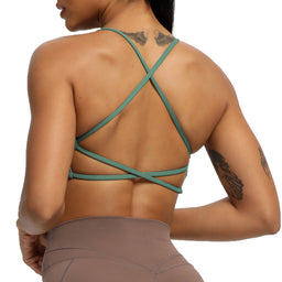 Aoxjox Women's Workout Sports Bras Fitness Padded Backless Yoga Crop Tank  Top Twist Back Cami : : Clothing, Shoes & Accessories