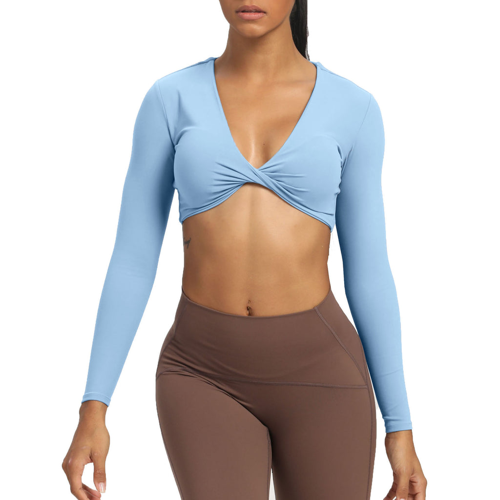 Aoxjox Deep V long-sleeved top