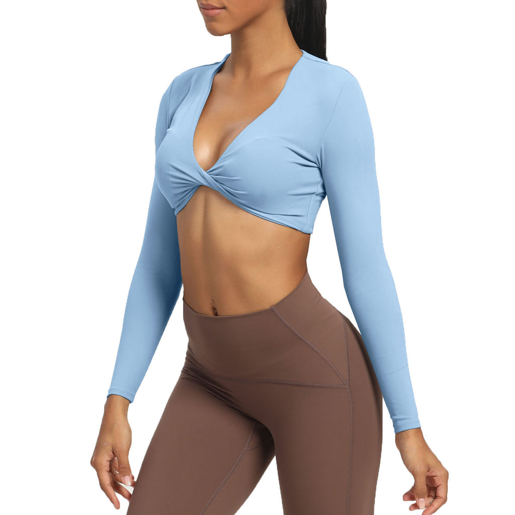 Aoxjox Deep V long-sleeved top