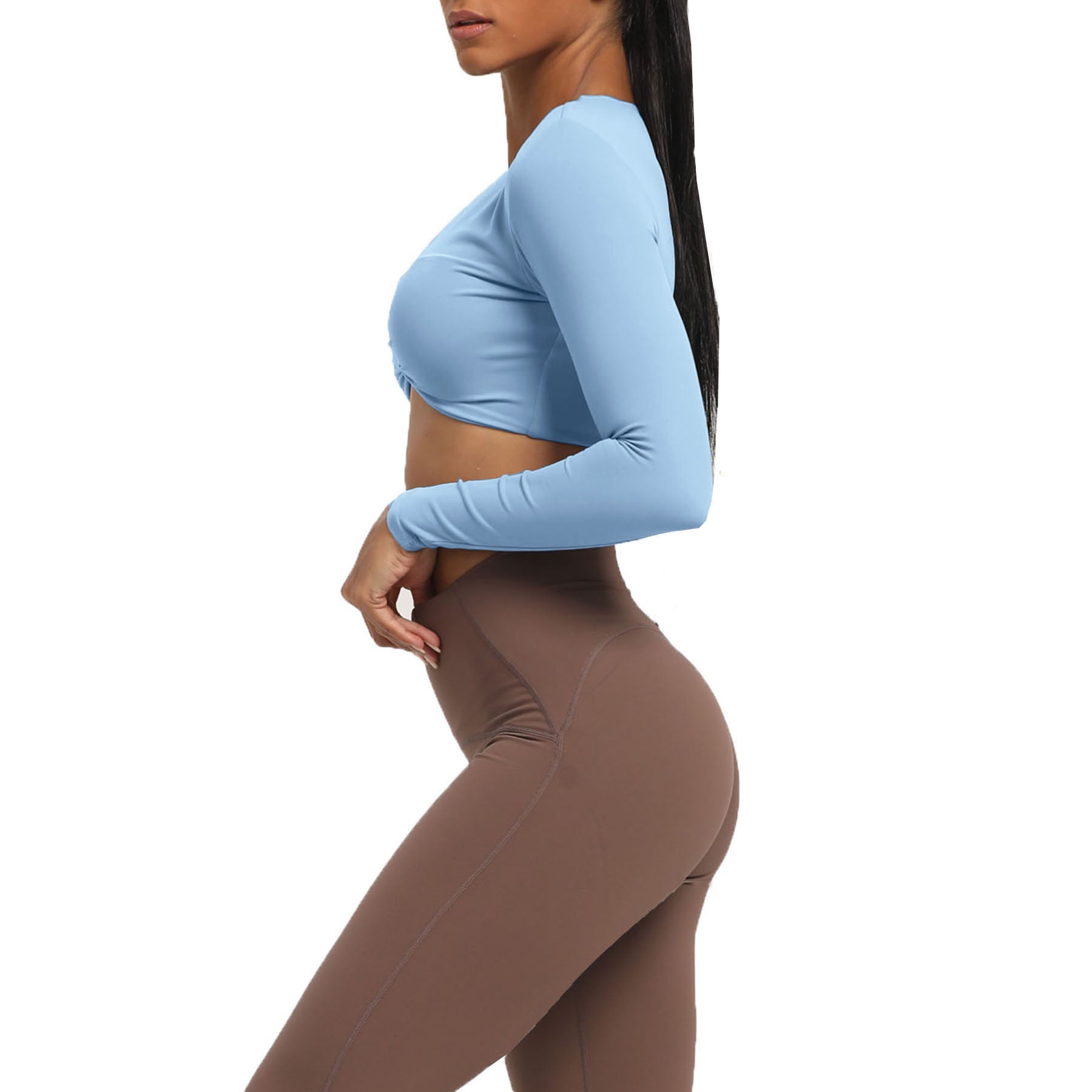 Aoxjox Deep V long-sleeved top