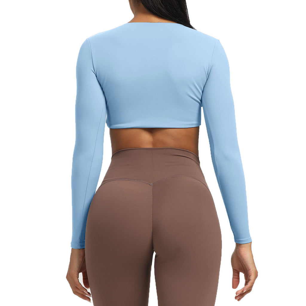 Aoxjox Deep V long-sleeved top