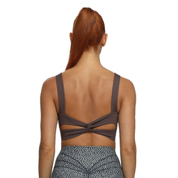 Double-sided brocade all-in-one sports bra non-displaceable anti-exposure  vest fixed cup sports fitness bra - Chrmplx Store