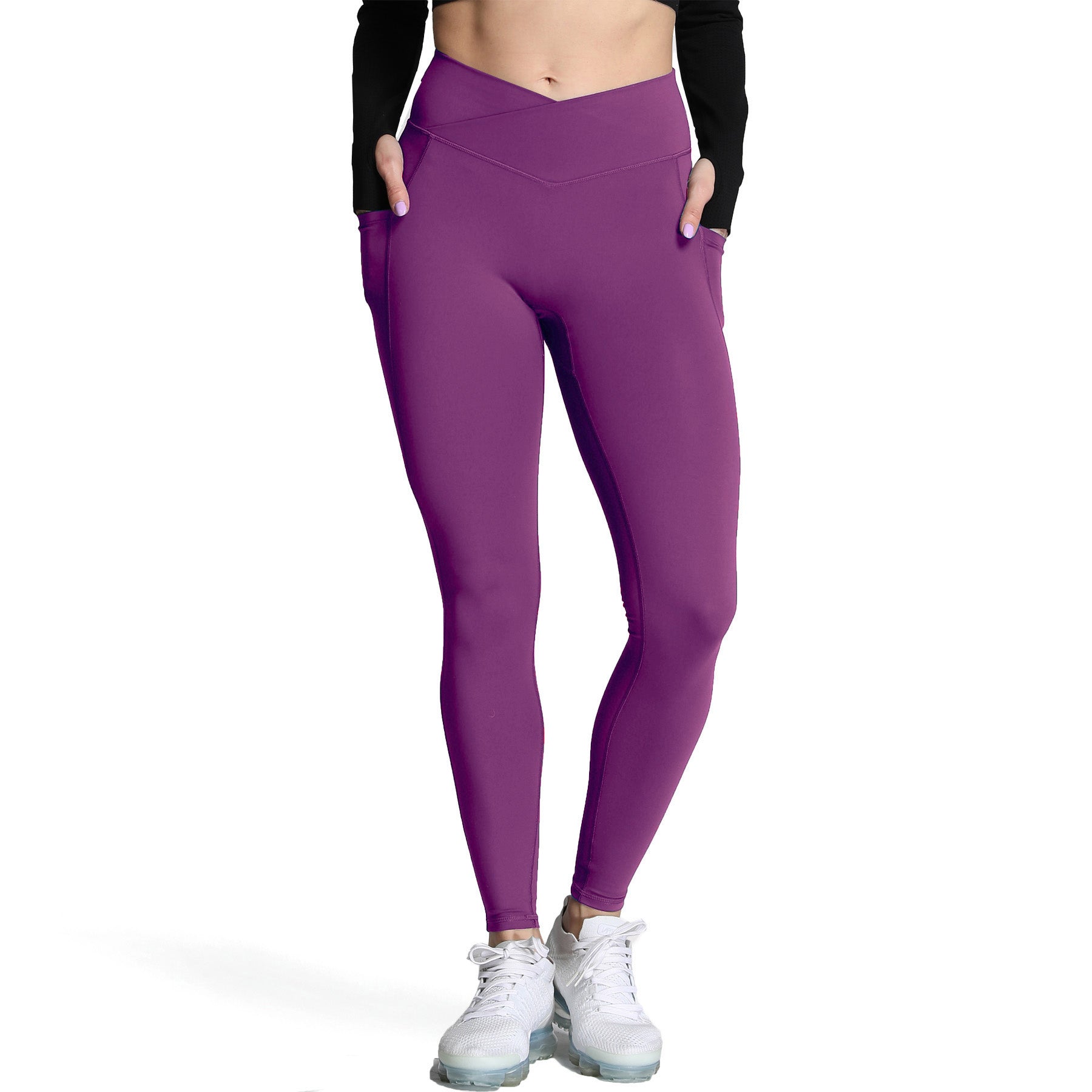 ZYCSKTL Leggings Women's Yoga Long Leggings, Breathable Women's Leggings  with High Waist, Highly Stretchy and Quick Drying Women's Yoga Pants with  Pockets (Color : Purple, Size : X-Large) : : Fashion
