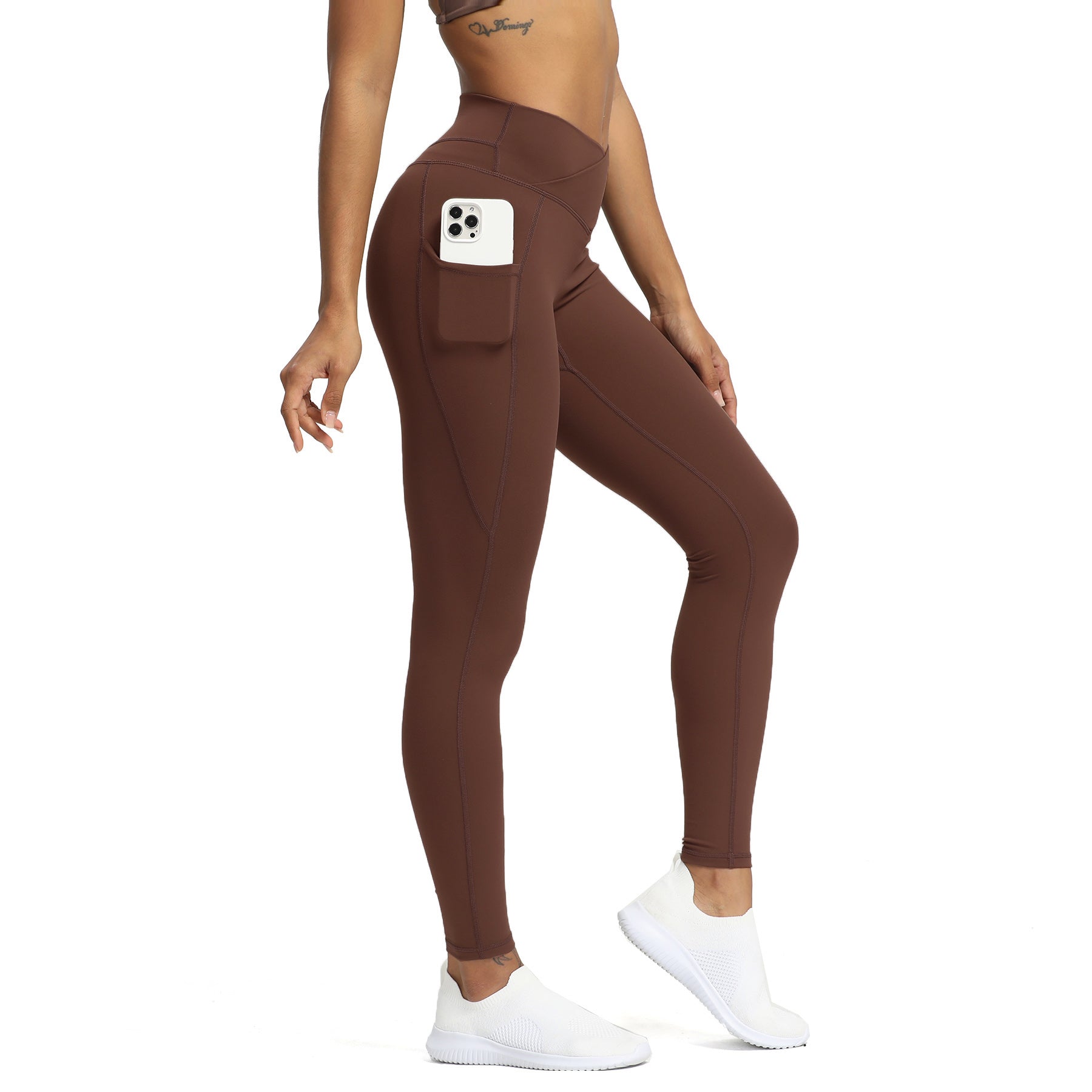 💙🌊🫐 Cross-waist leggings = 🫶🏼 Full fit by @aoxjox Discount