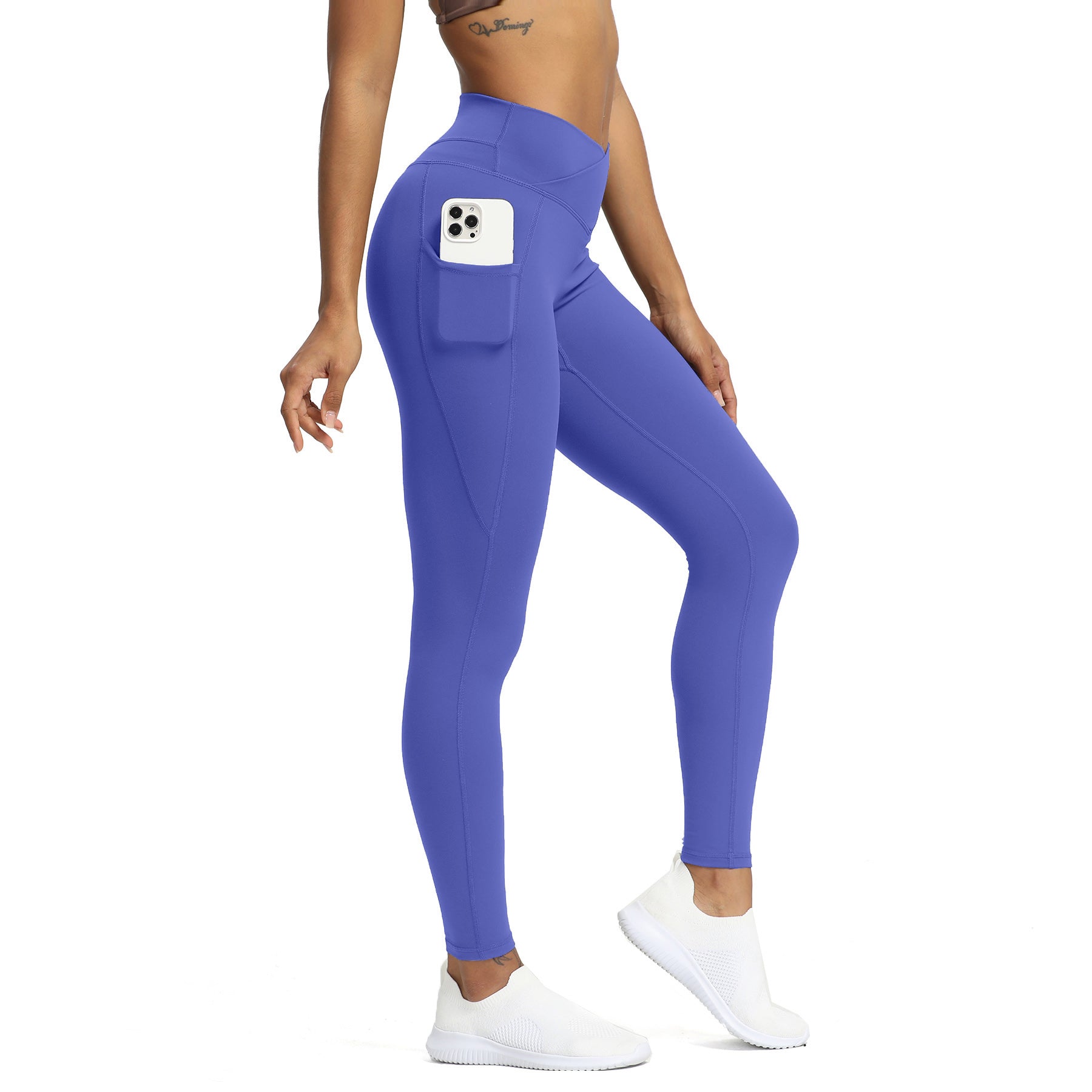 Buy Kica Second Skin Criss Cross Waistband Leggings For Yoga Purple Online