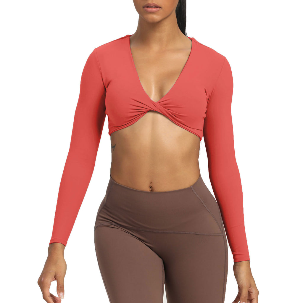 Aoxjox Deep V long-sleeved top