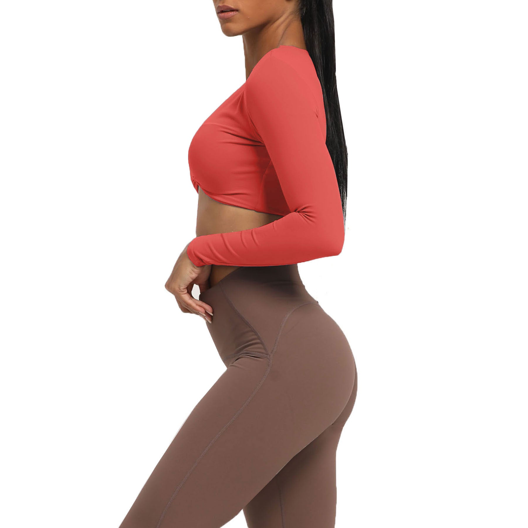 Aoxjox Deep V long-sleeved top