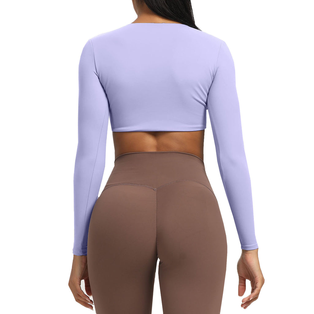 Aoxjox Deep V long-sleeved top
