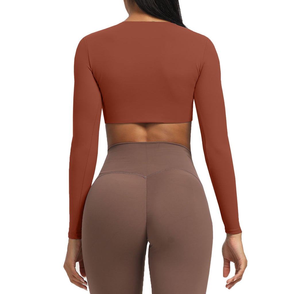 Aoxjox Deep V long-sleeved top