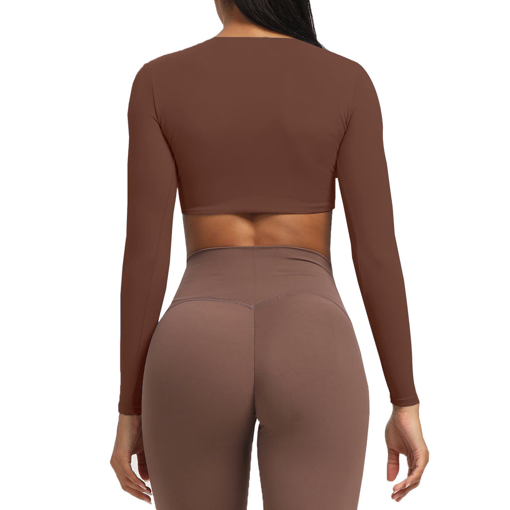 Aoxjox Deep V long-sleeved top