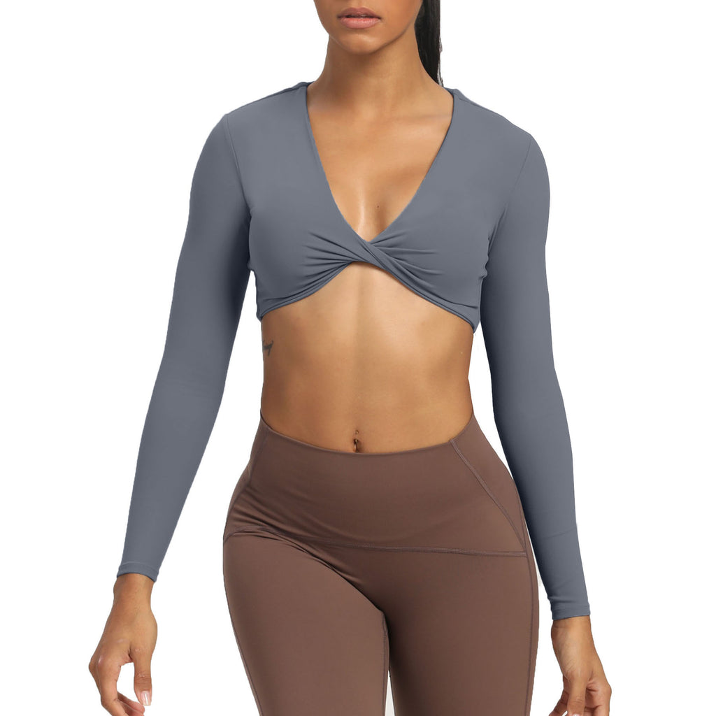Aoxjox Deep V long-sleeved top