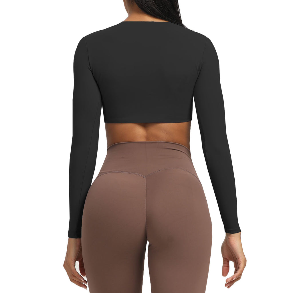 Aoxjox Deep V long-sleeved top