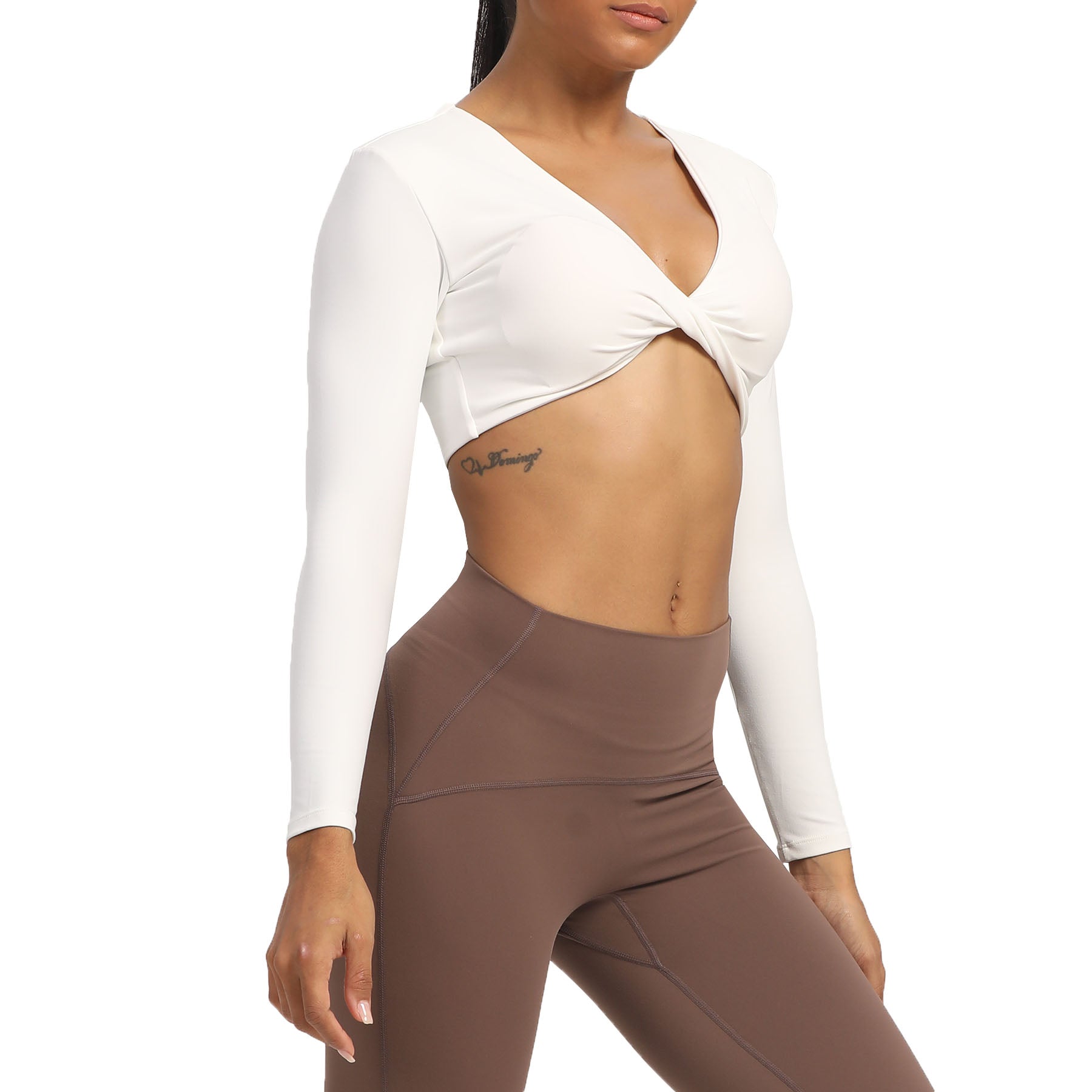 Aoxjox Deep V long-sleeved top