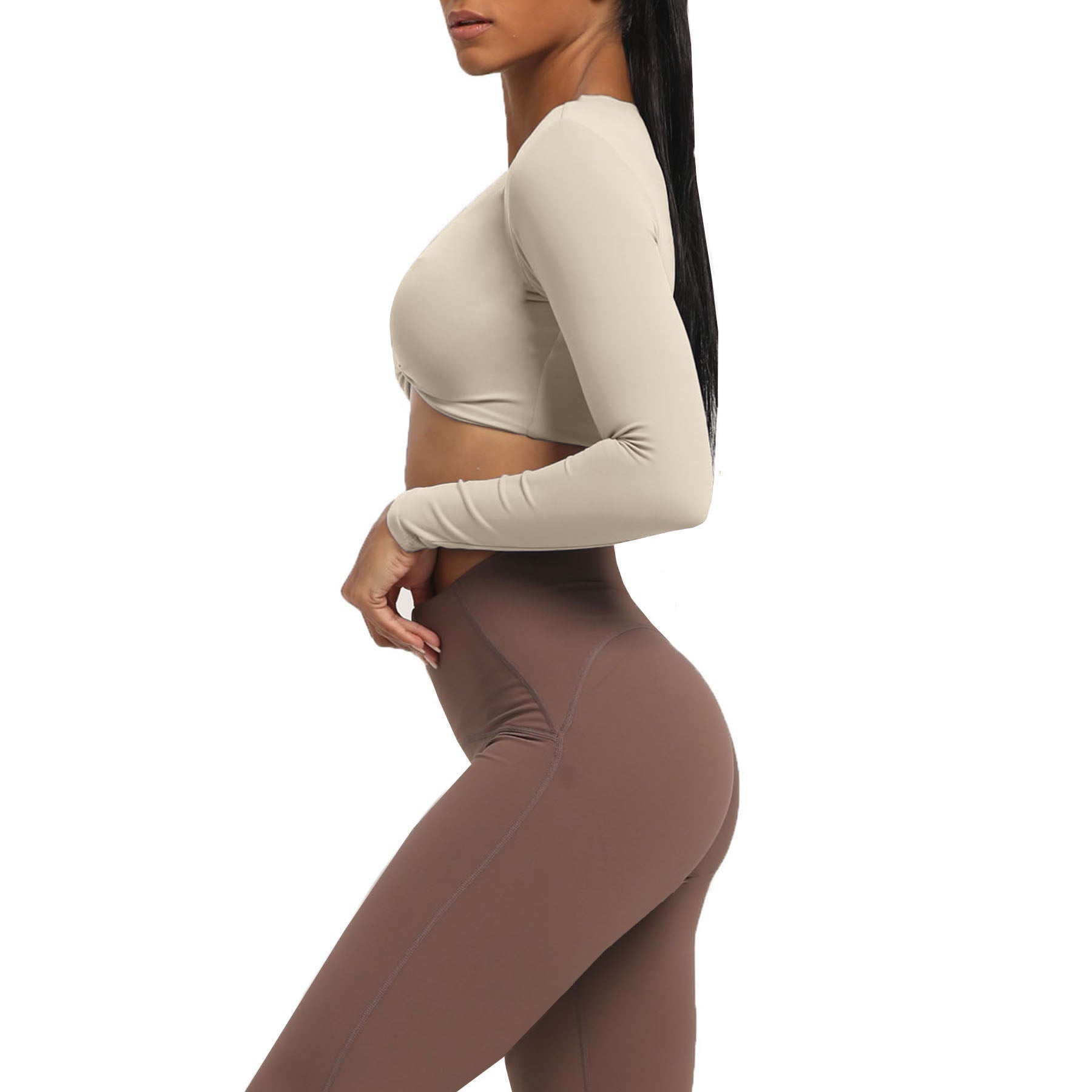 Aoxjox Deep V long-sleeved top