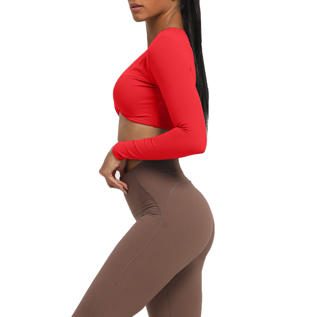 Aoxjox Deep V long-sleeved top