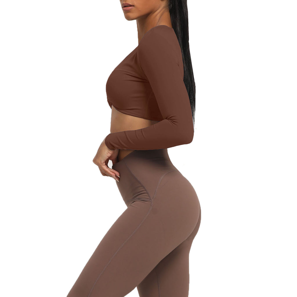 Aoxjox Deep V long-sleeved top