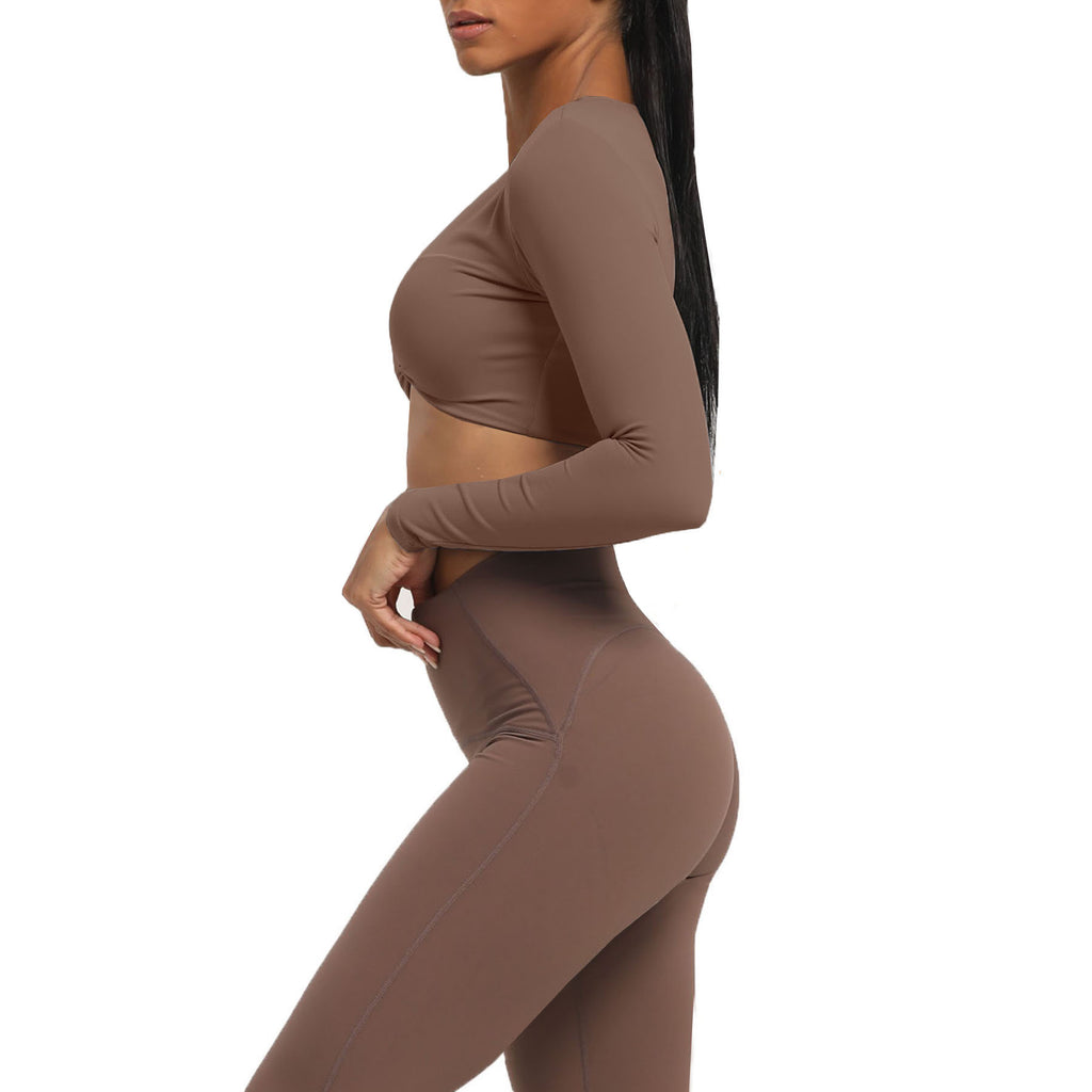 Aoxjox Deep V long-sleeved top