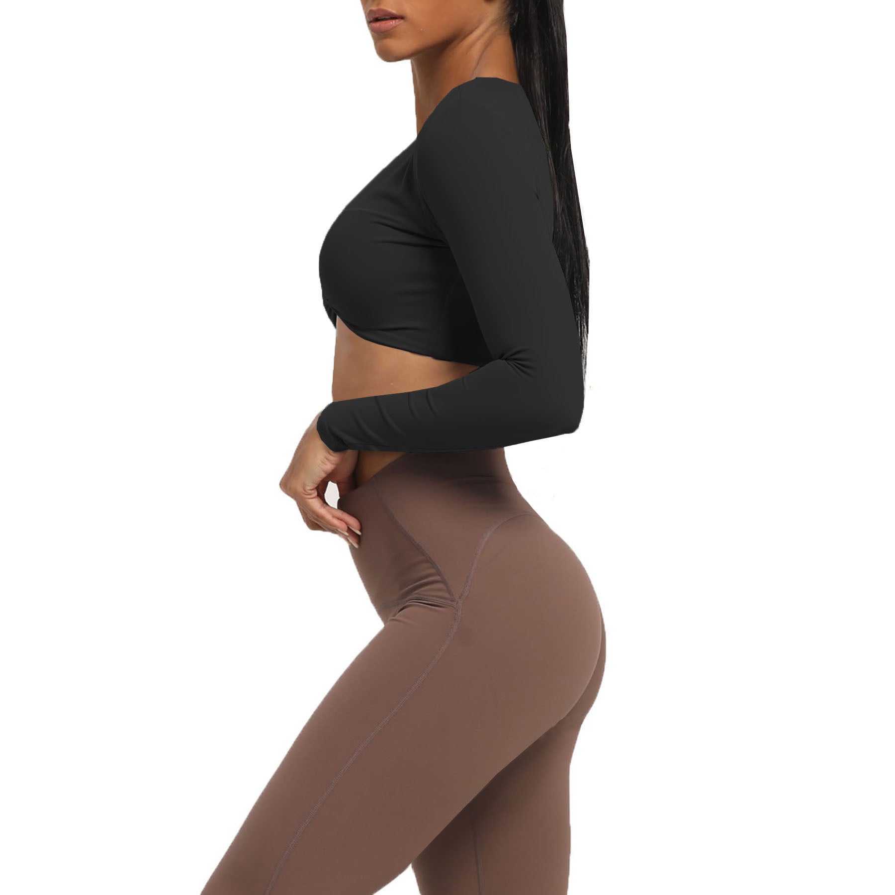 Aoxjox Deep V long-sleeved top