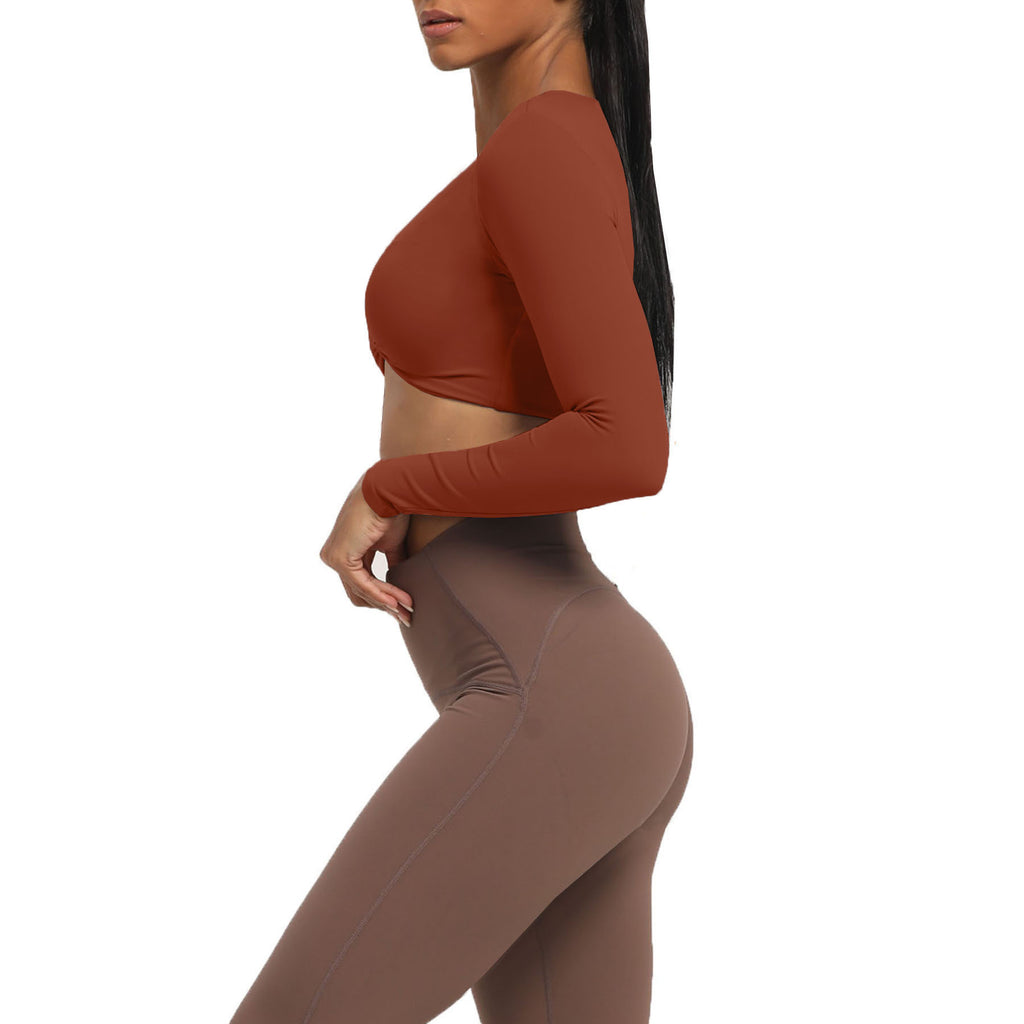 Aoxjox Deep V long-sleeved top