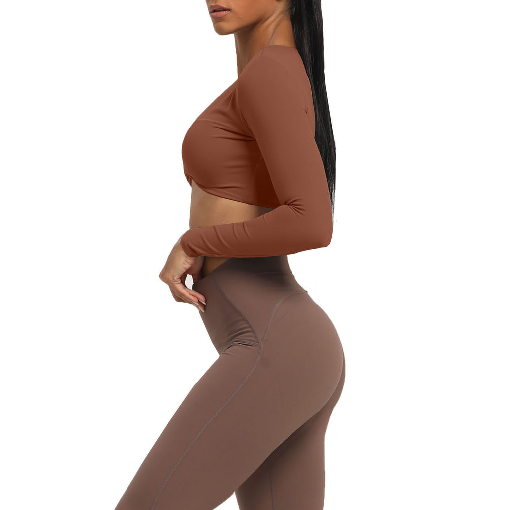 Aoxjox Deep V long-sleeved top