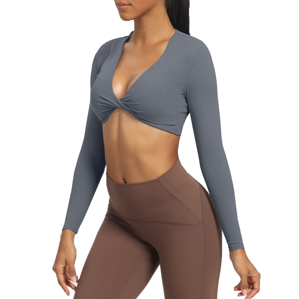 Aoxjox Deep V long-sleeved top