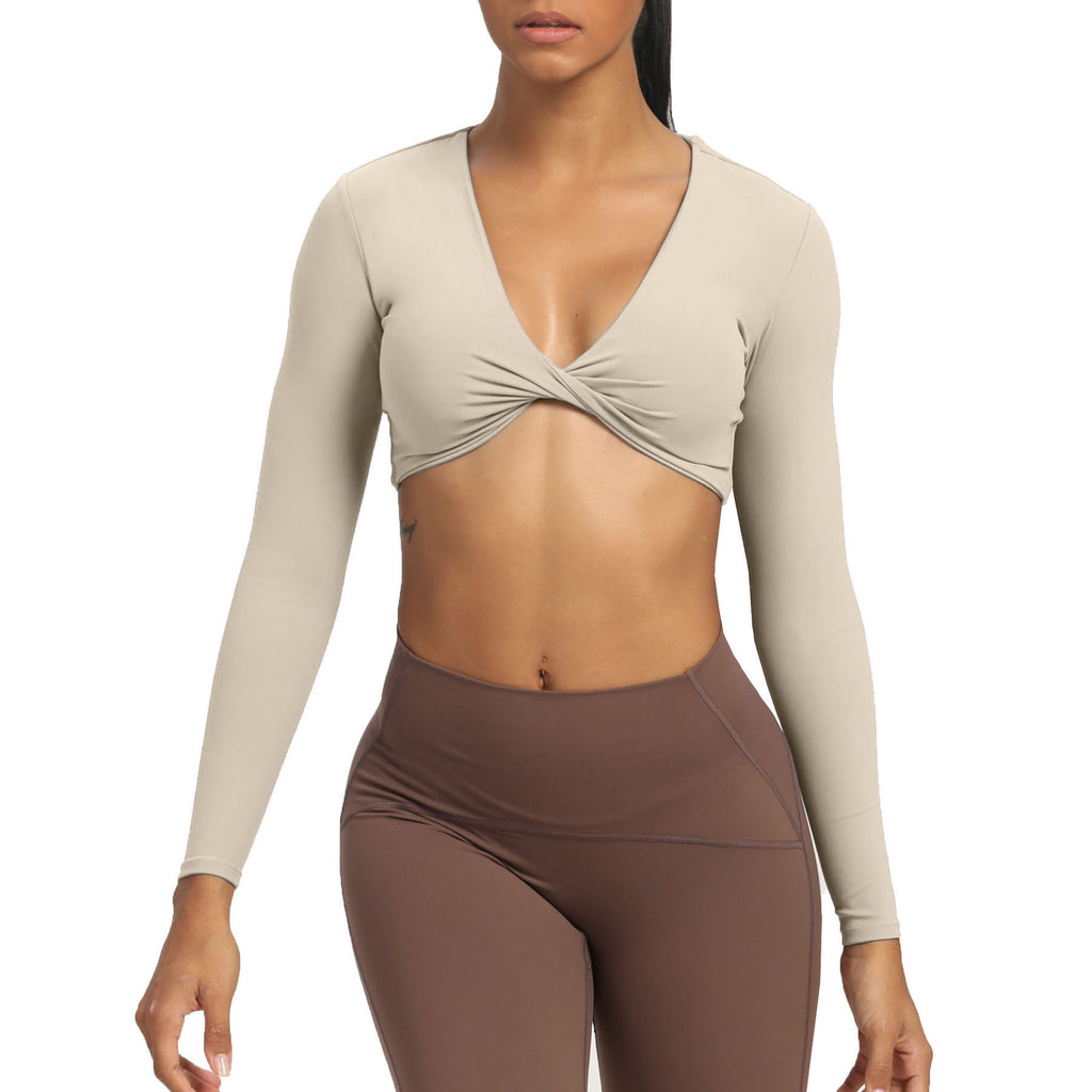 Aoxjox Deep V long-sleeved top