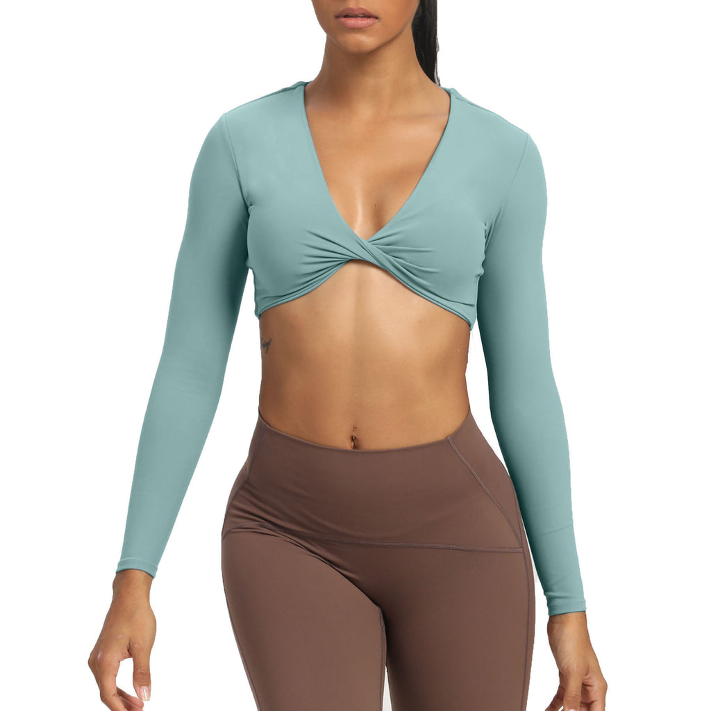 Aoxjox Deep V long-sleeved top