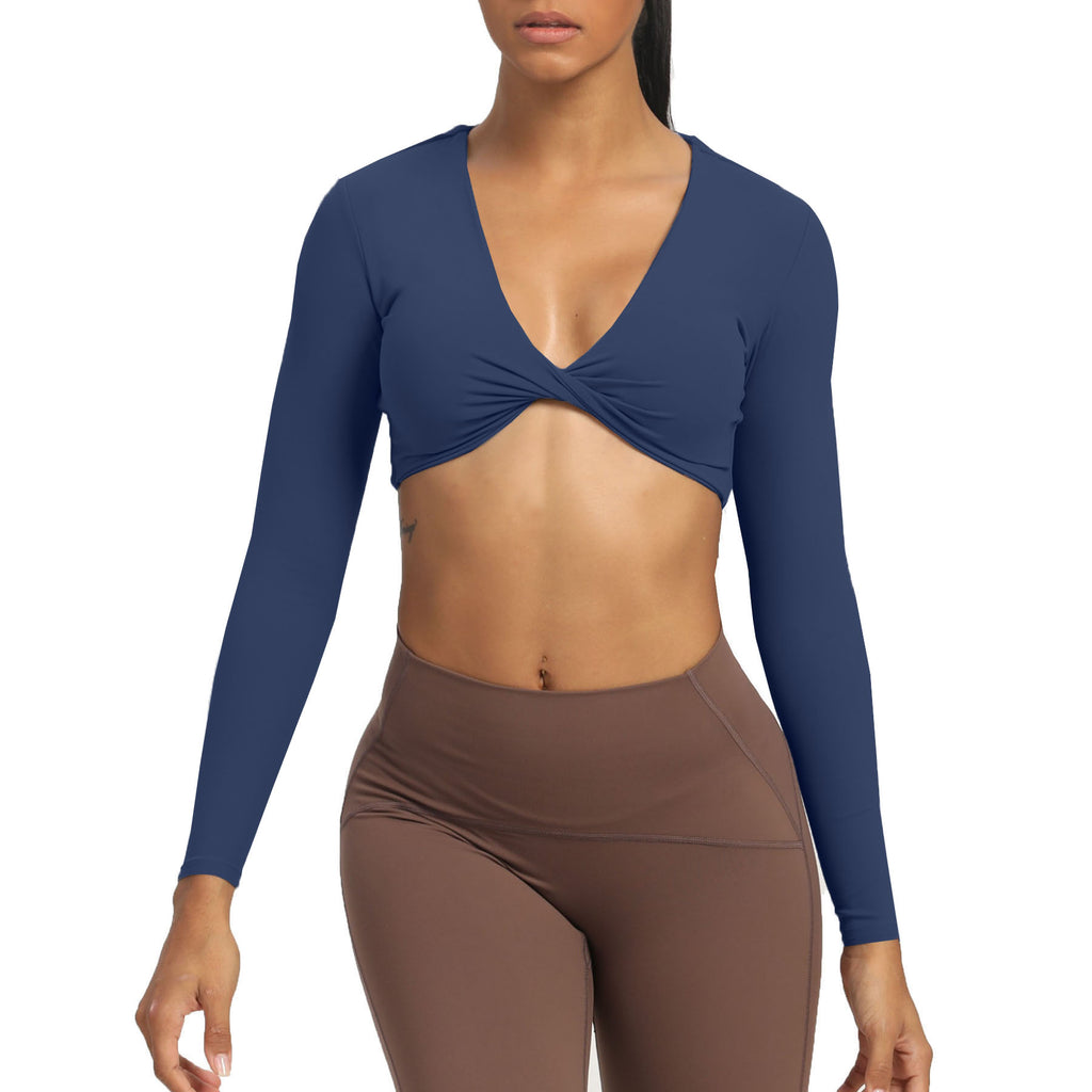 Aoxjox Deep V long-sleeved top
