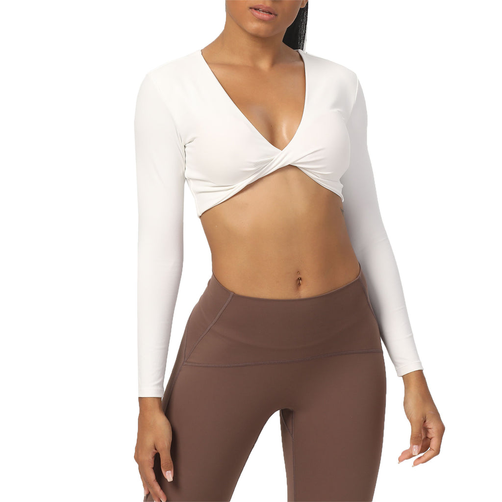 Aoxjox Deep V long-sleeved top
