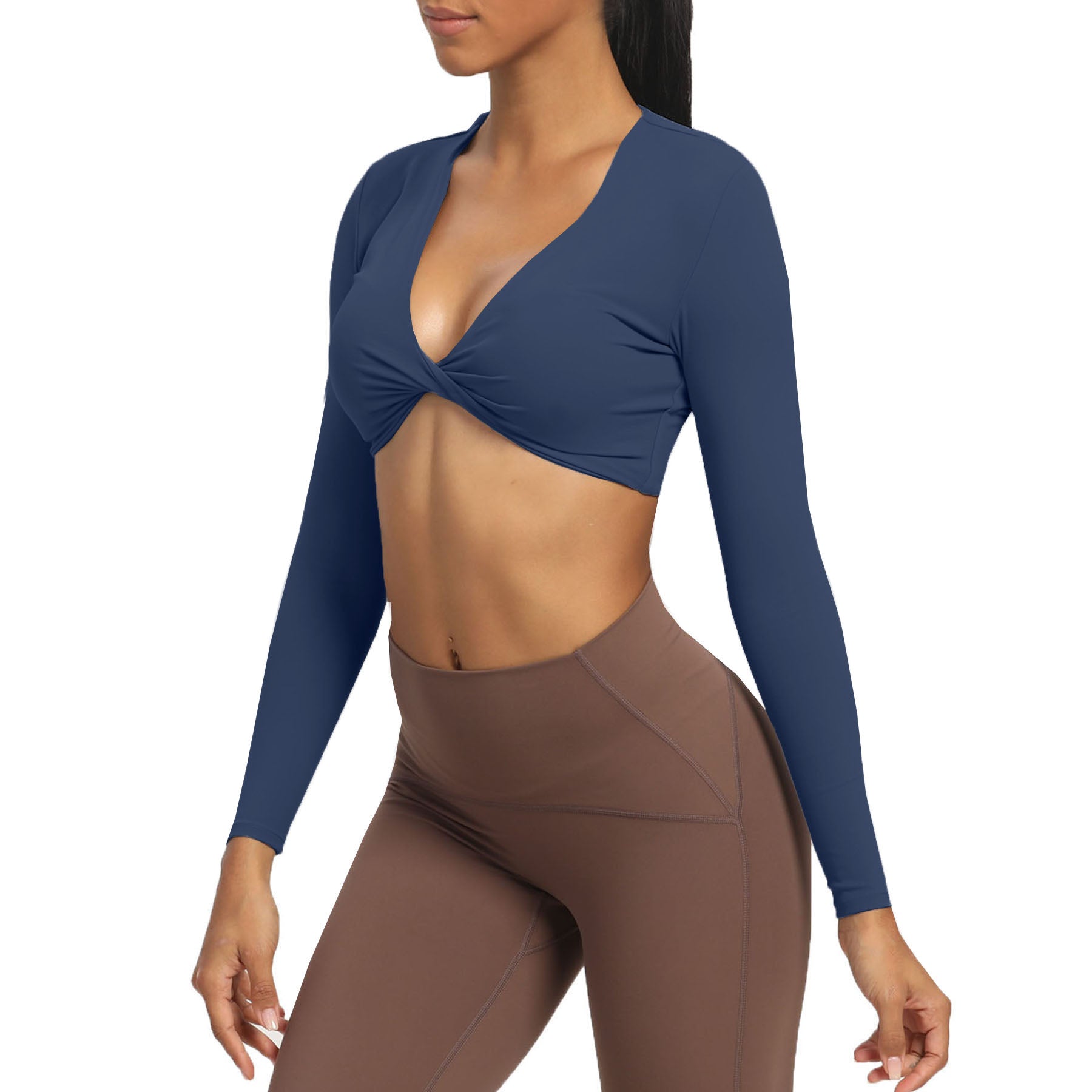 Aoxjox Deep V long-sleeved top