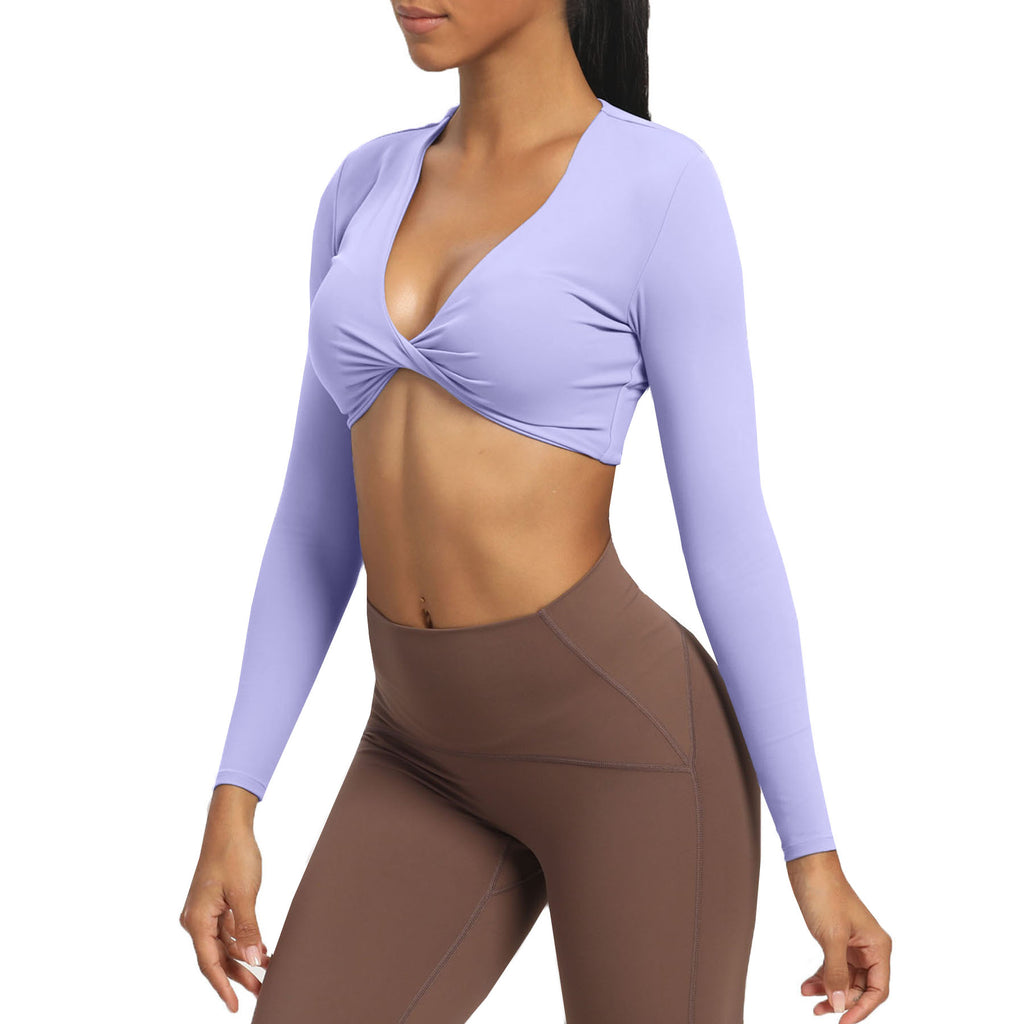 Aoxjox Deep V long-sleeved top