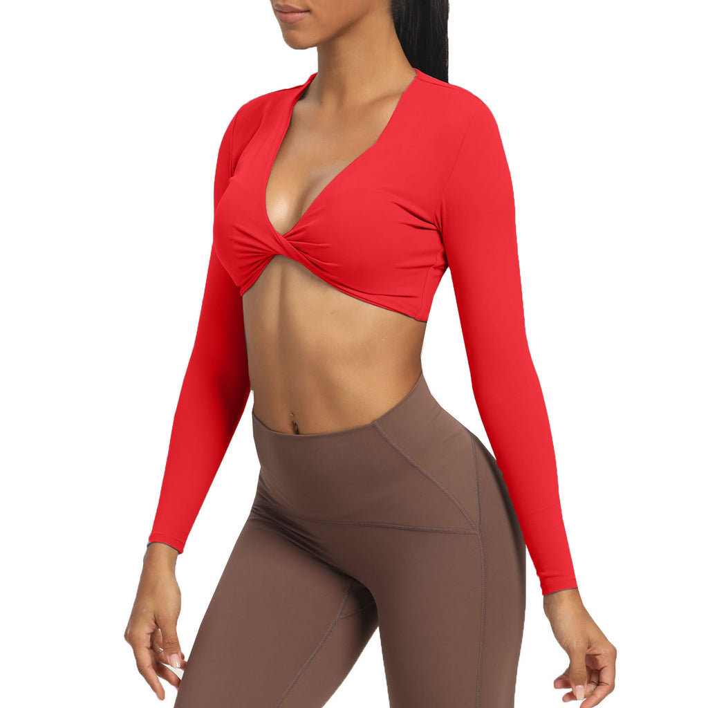 Aoxjox Deep V long-sleeved top