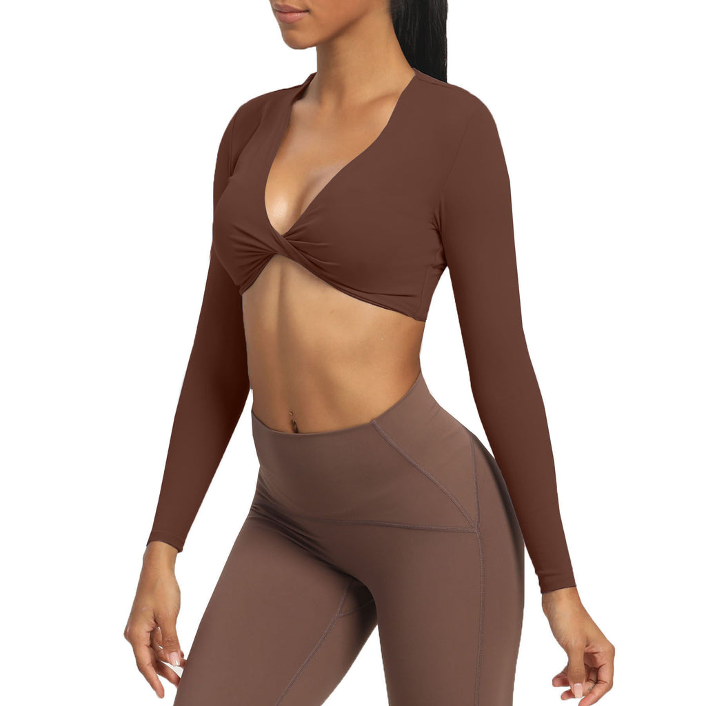 Aoxjox Deep V long-sleeved top