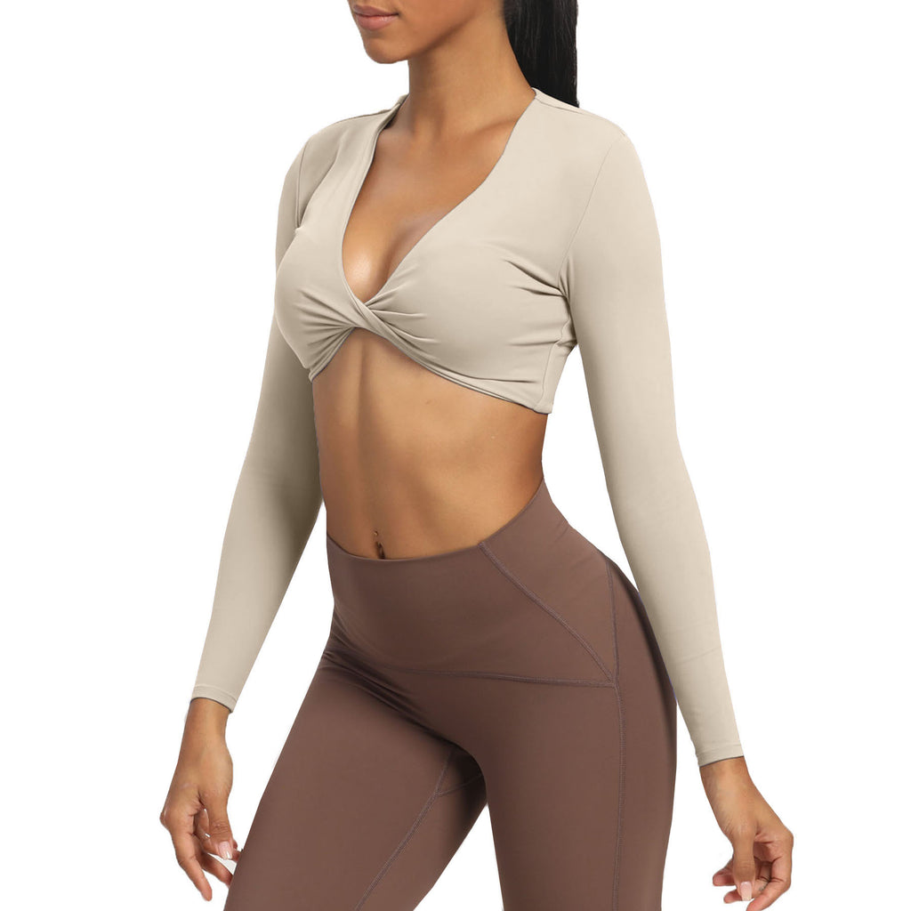 Aoxjox Deep V long-sleeved top