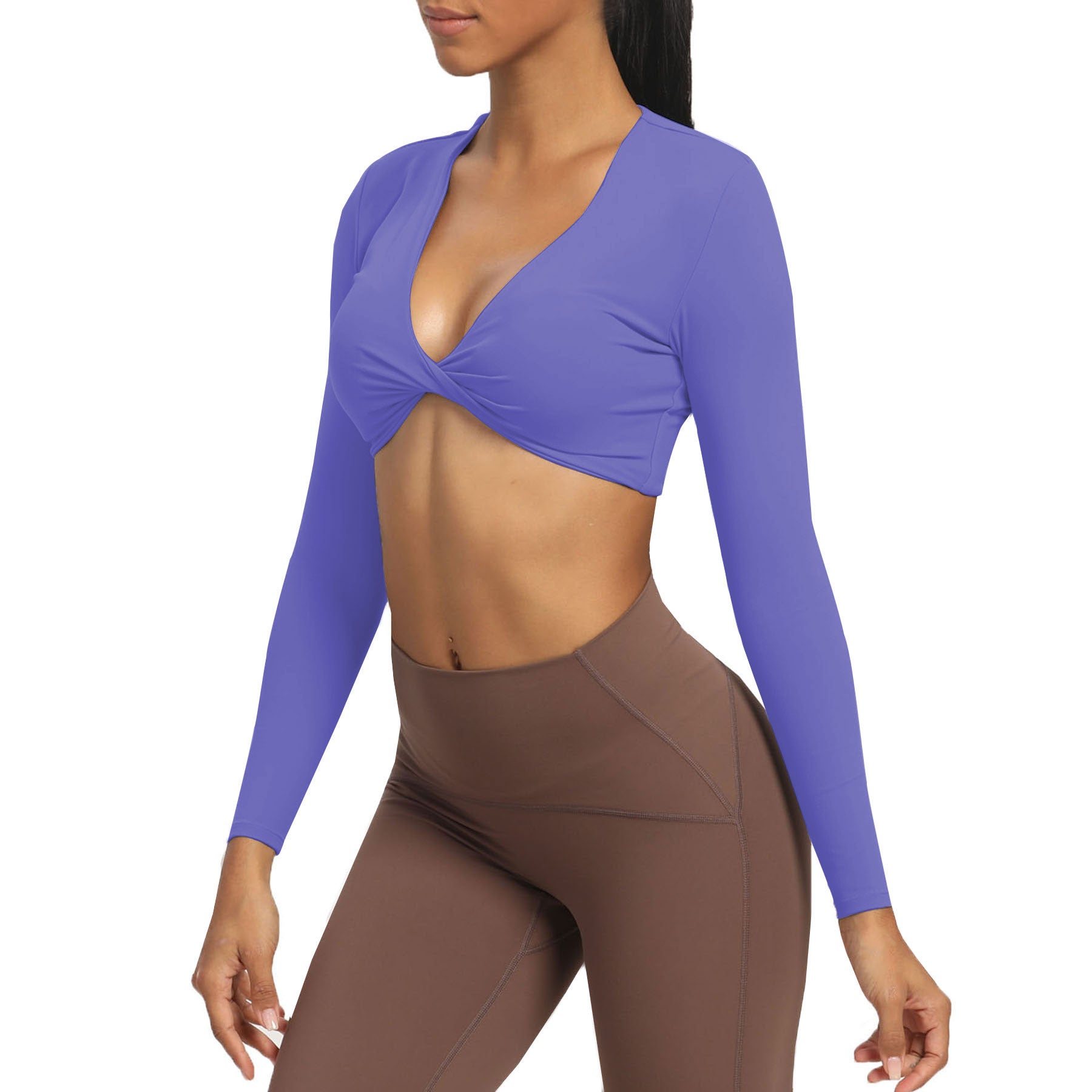 Aoxjox Deep V long-sleeved top