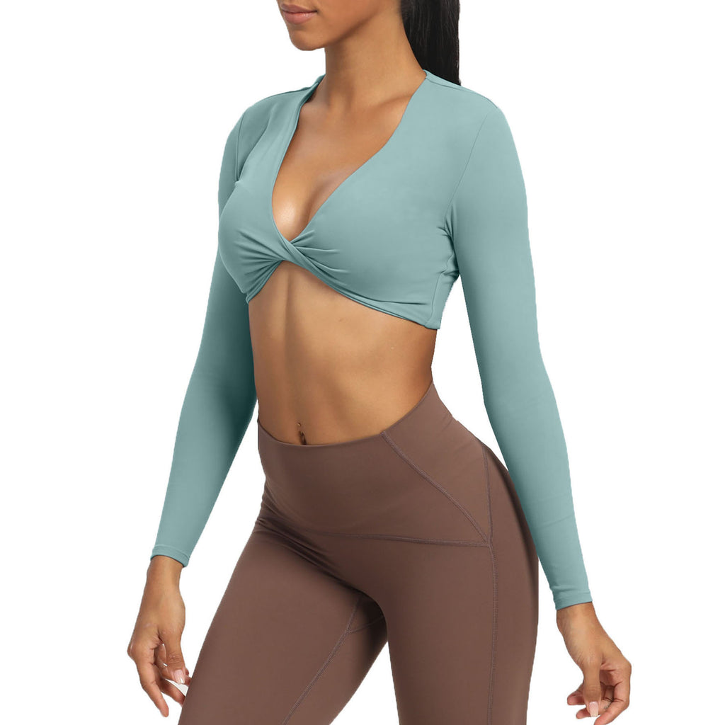 Aoxjox Deep V long-sleeved top