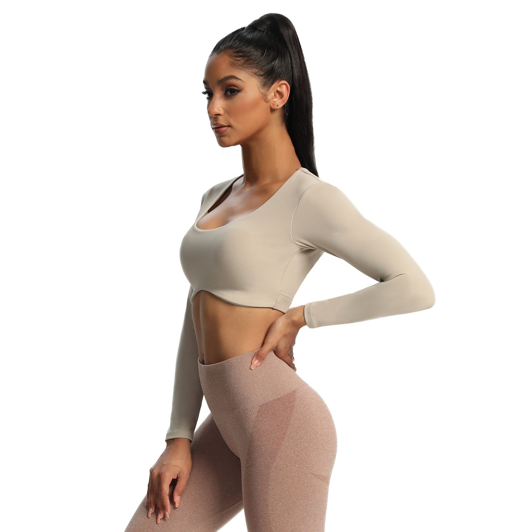 Aoxjox "Define Sculpt" Long Sleeve Crop