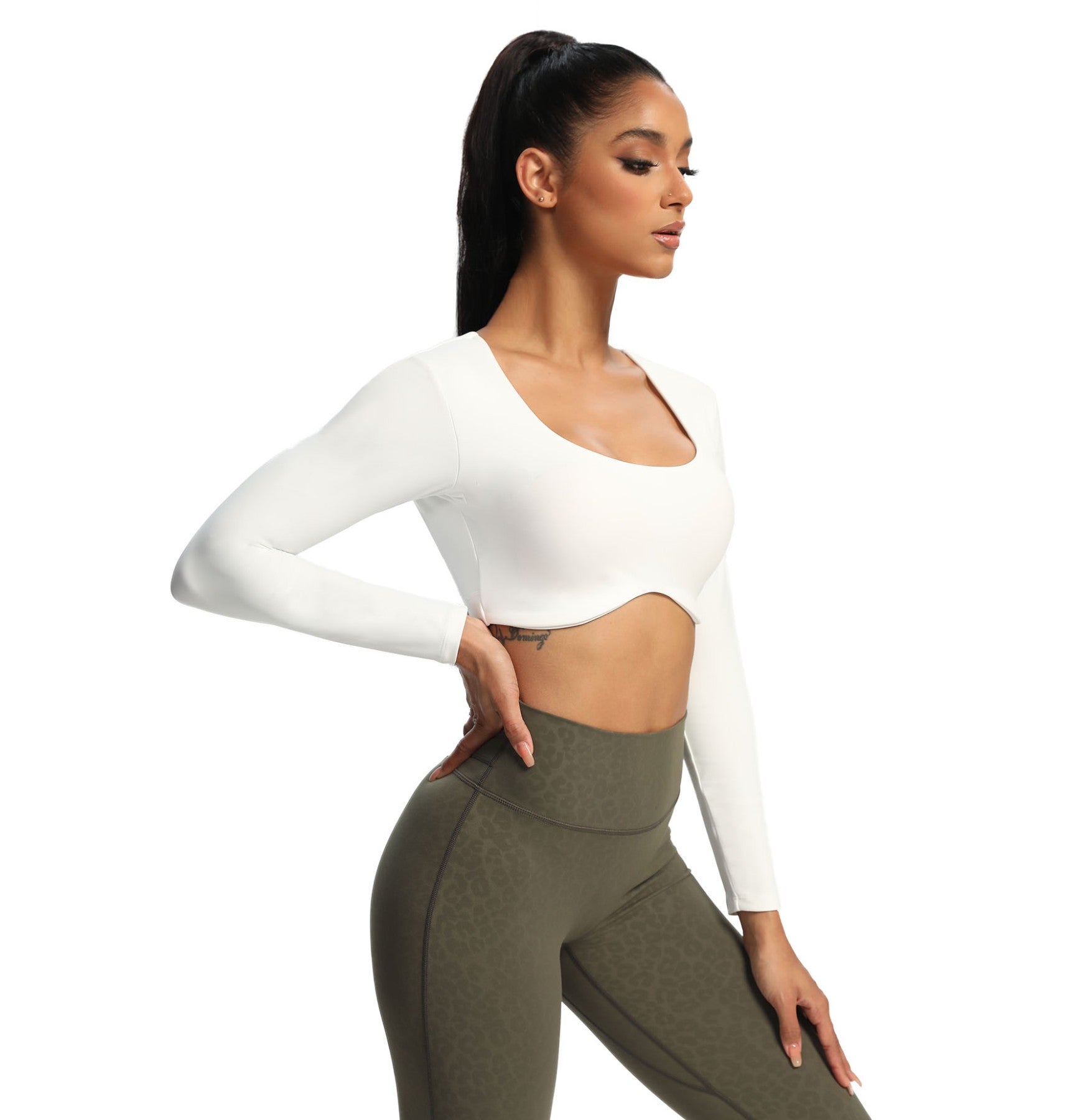 Aoxjox "Define Sculpt" Long Sleeve Crop