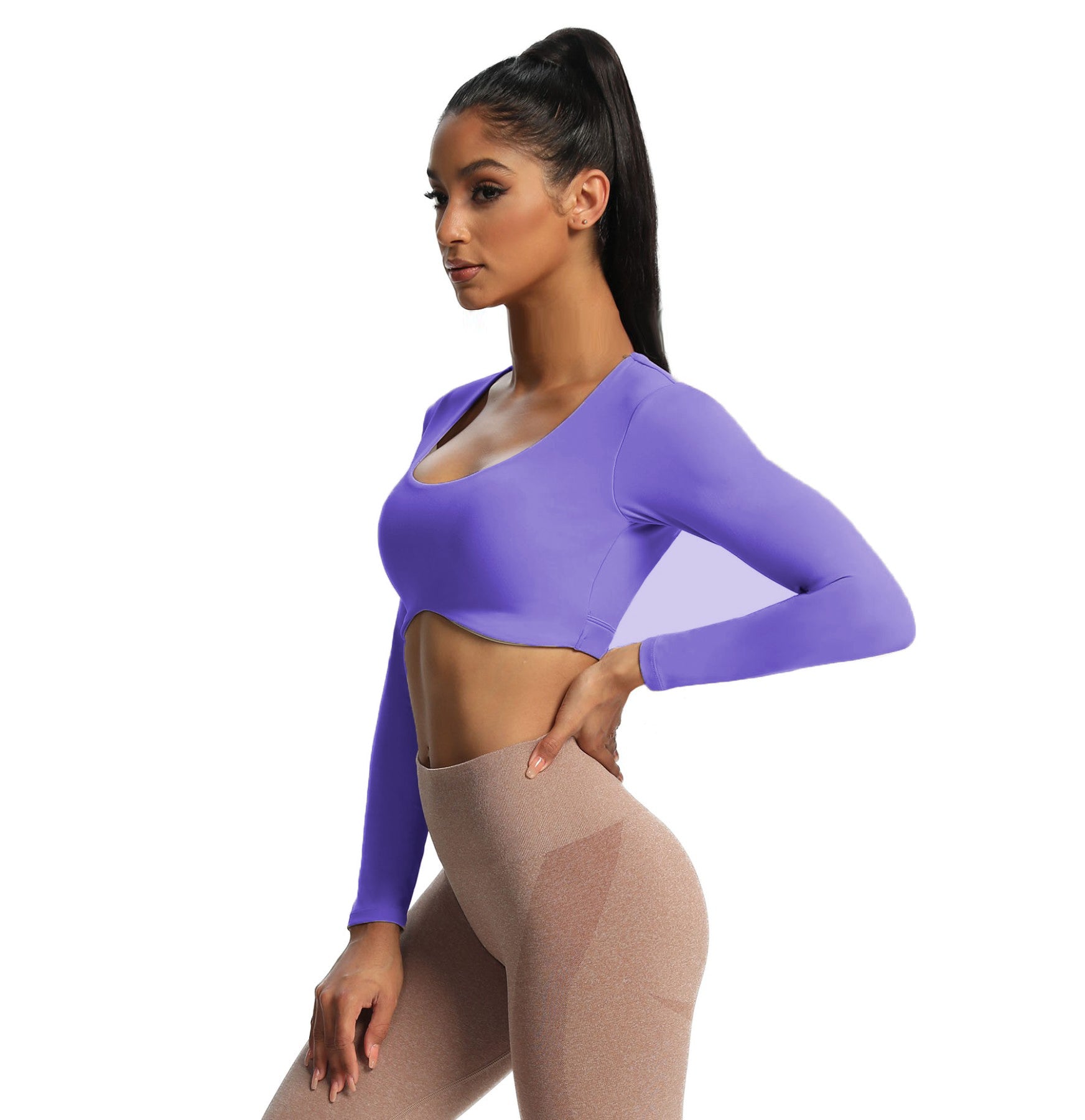 Aoxjox "Define Sculpt" Long Sleeve Crop
