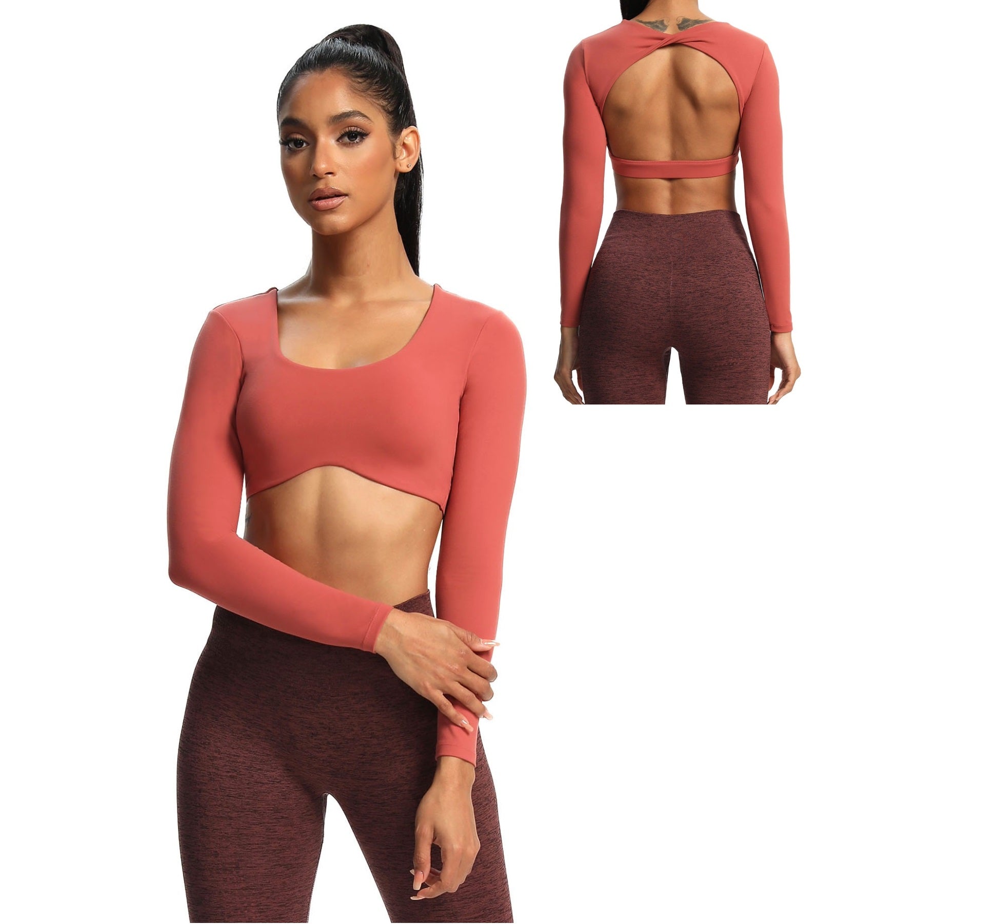 Aoxjox "Define Sculpt" Long Sleeve Crop