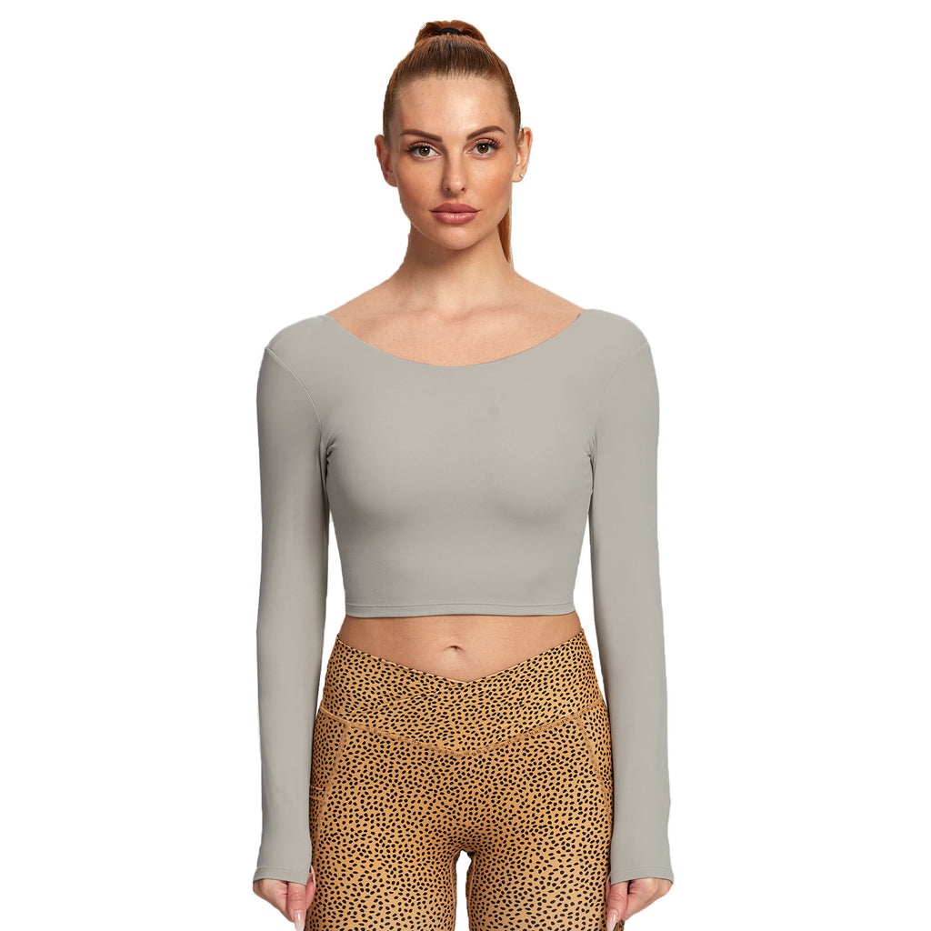 Aoxjox "Emma" Twist Back Long Sleeve Crop