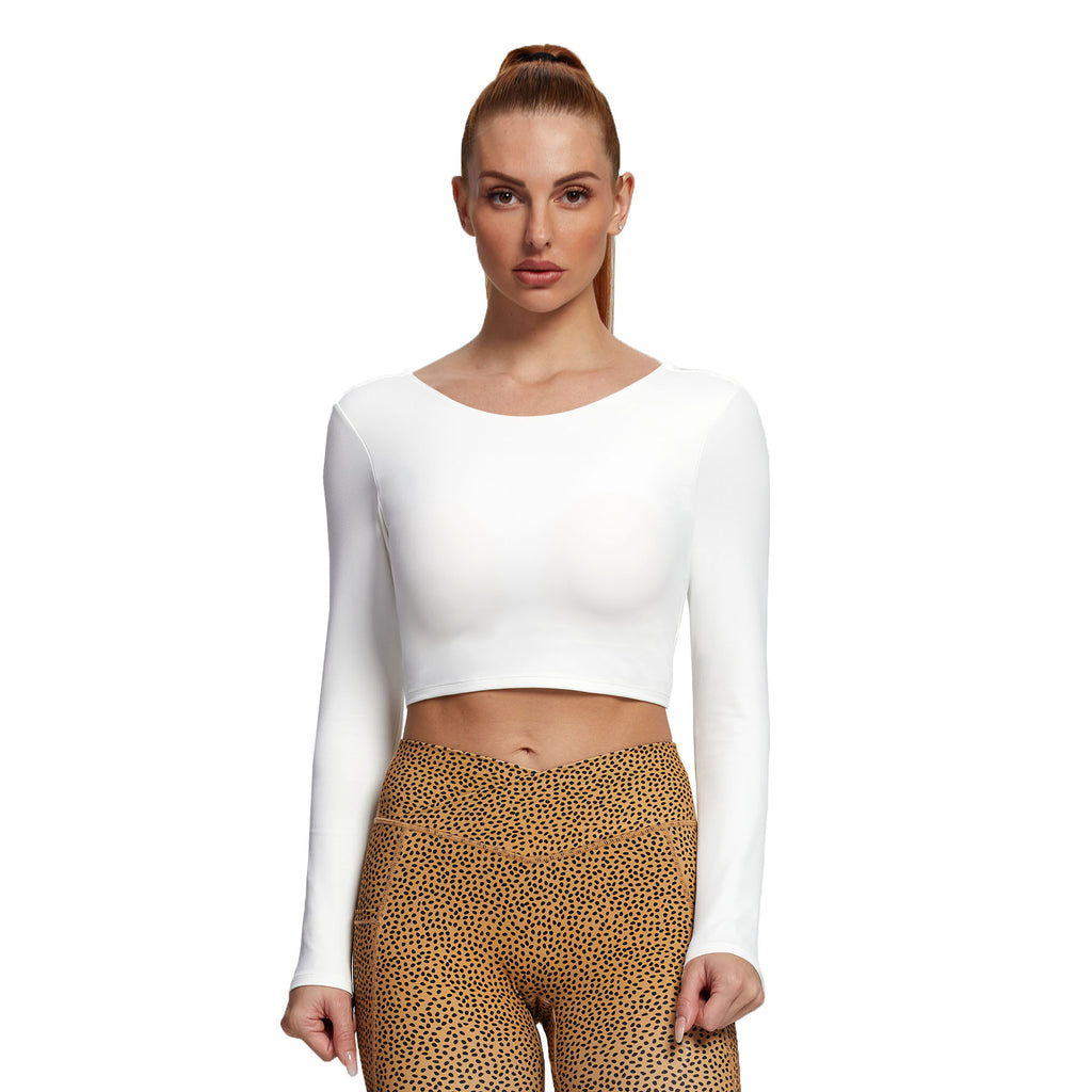 Aoxjox "Emma" Twist Back Long Sleeve Crop