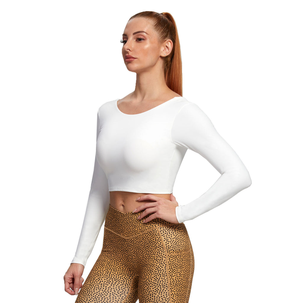 Aoxjox "Emma" Twist Back Long Sleeve Crop
