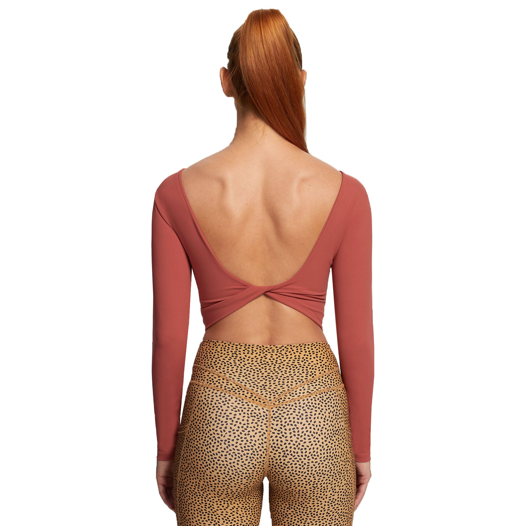 Aoxjox "Emma" Twist Back Long Sleeve Crop