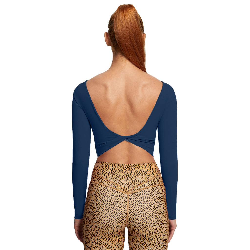 Aoxjox "Emma" Twist Back Long Sleeve Crop