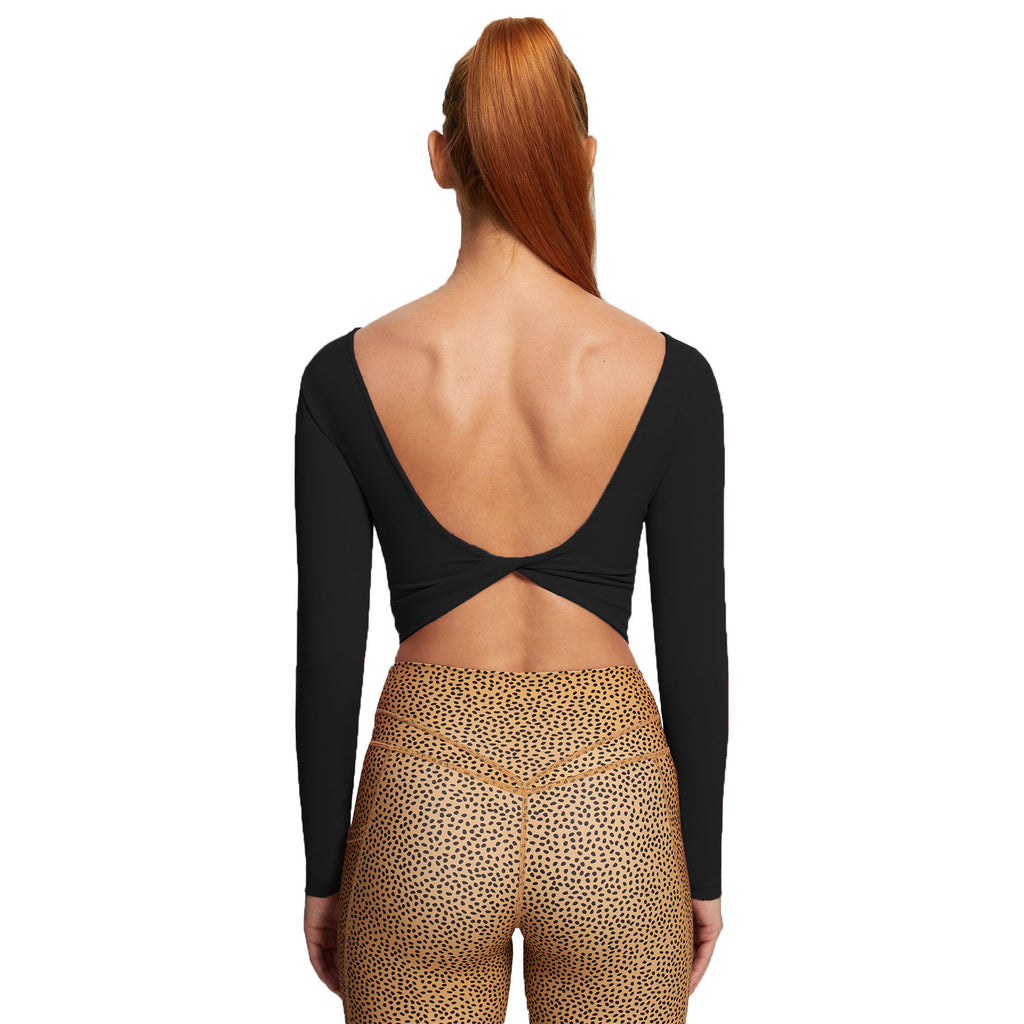 Aoxjox "Emma" Twist Back Long Sleeve Crop