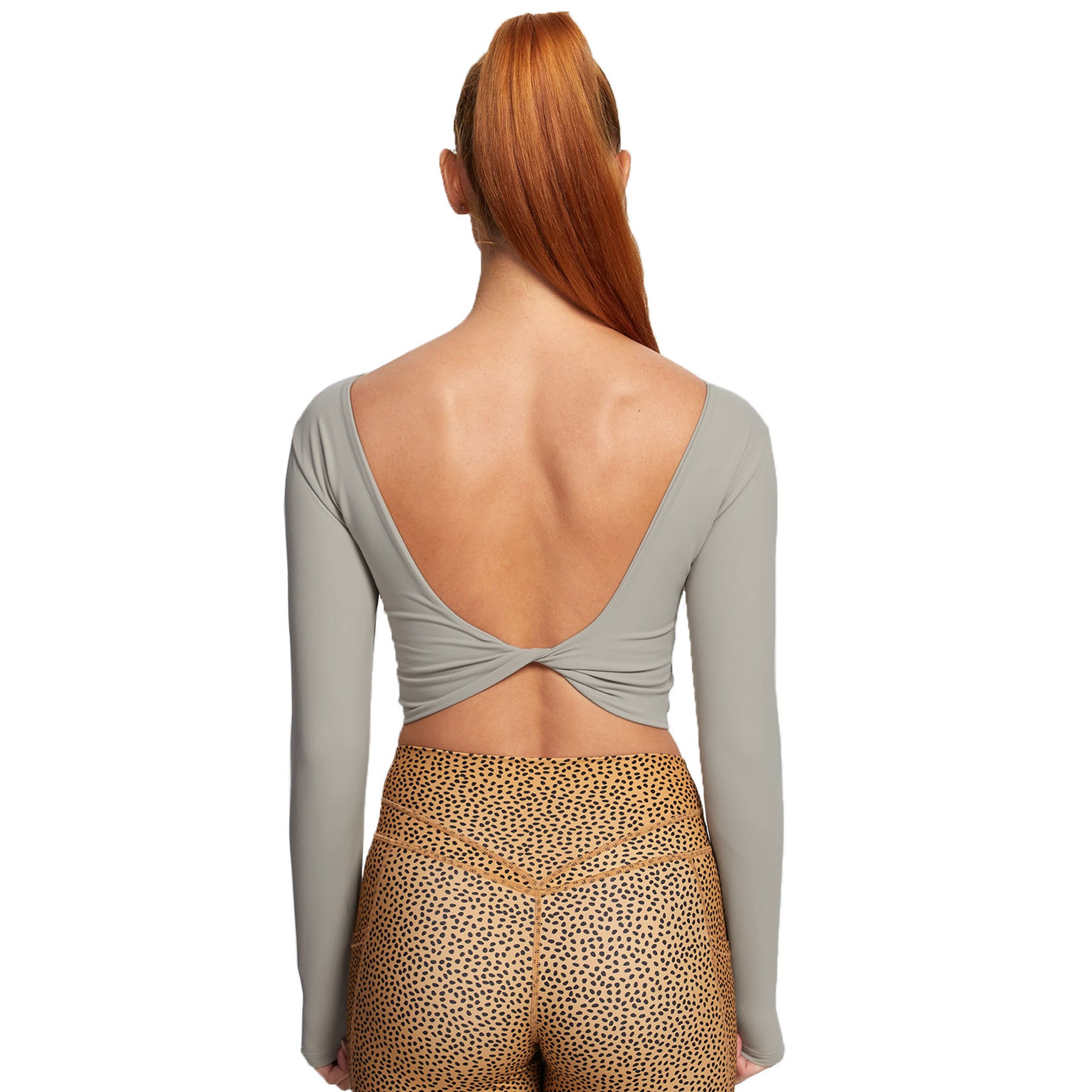 Aoxjox "Emma" Twist Back Long Sleeve Crop