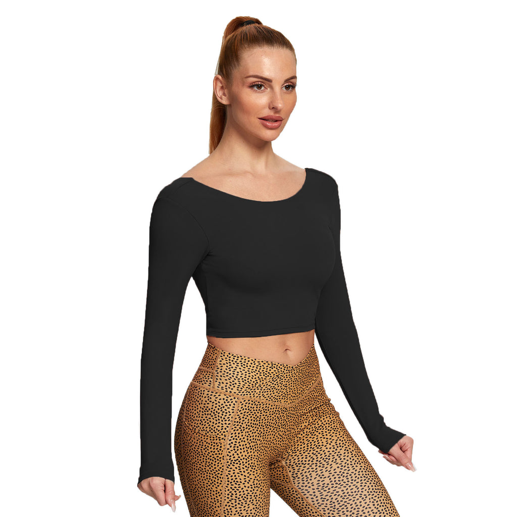 Aoxjox "Emma" Twist Back Long Sleeve Crop