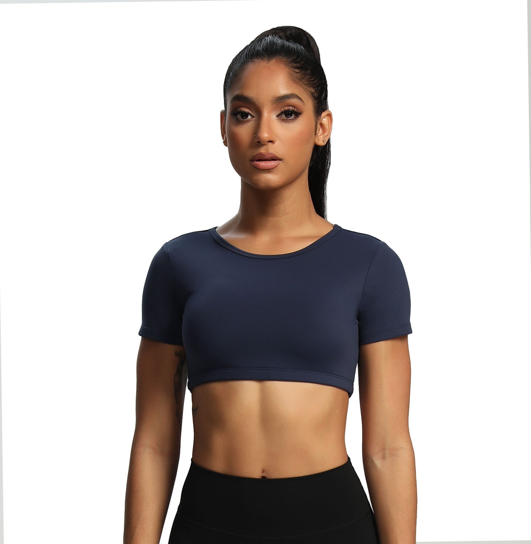Aoxjox "Clarissa" Crop Top Short Sleeve